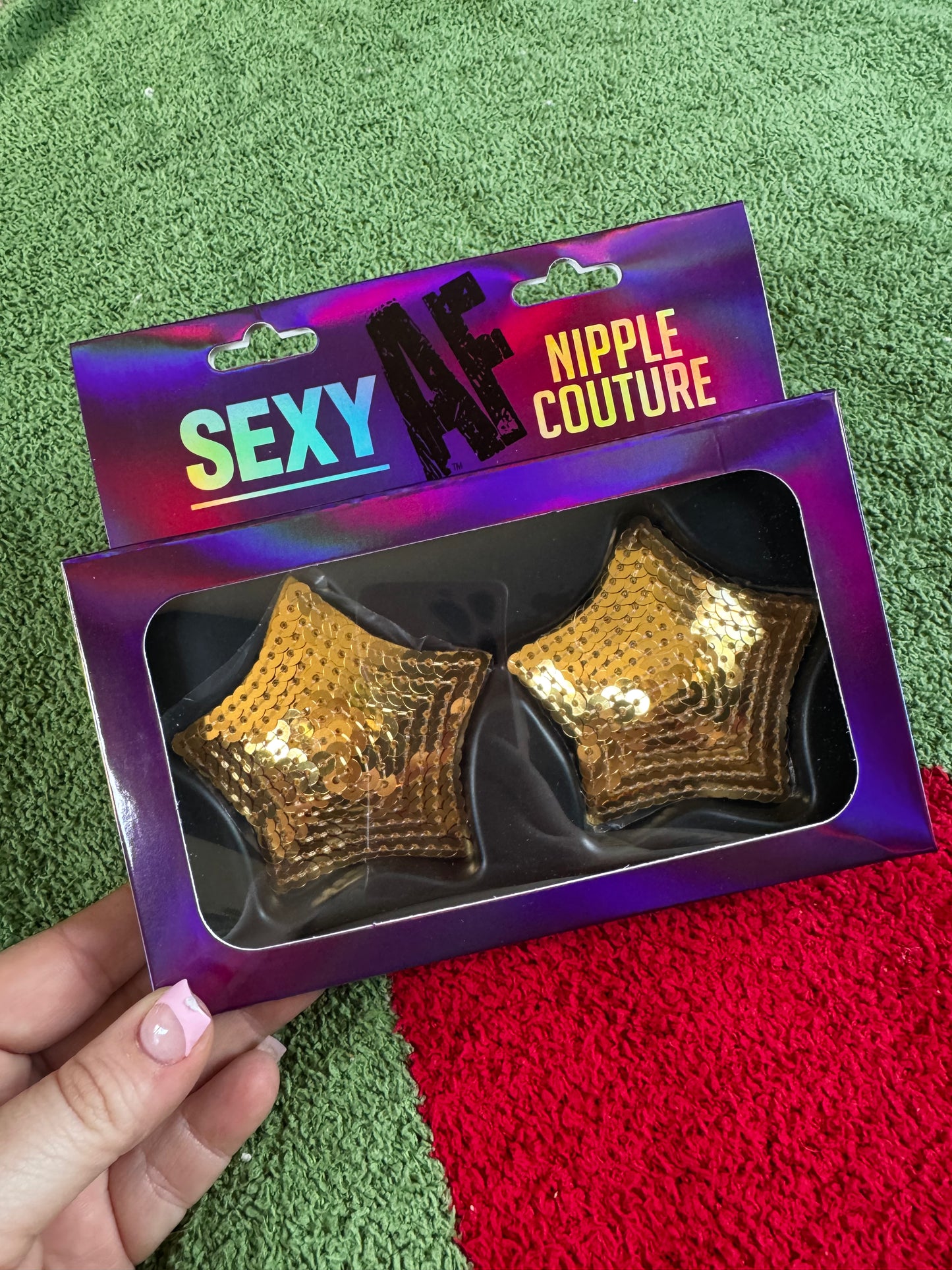 Sexy AF Nipple Couture - Gold Stars