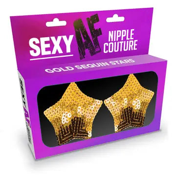 Sexy AF Nipple Couture - Gold Stars