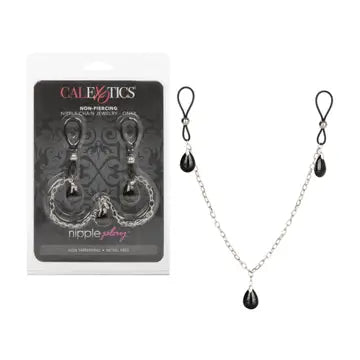 Nipple Play® Non-Piercing Nipple Chain Jewelry - Onyx